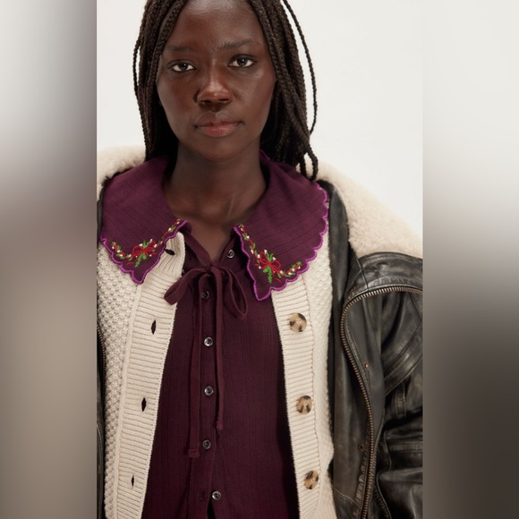 Juniper long sleeve cardi NWOT vintage grape - Picture 3 of 6